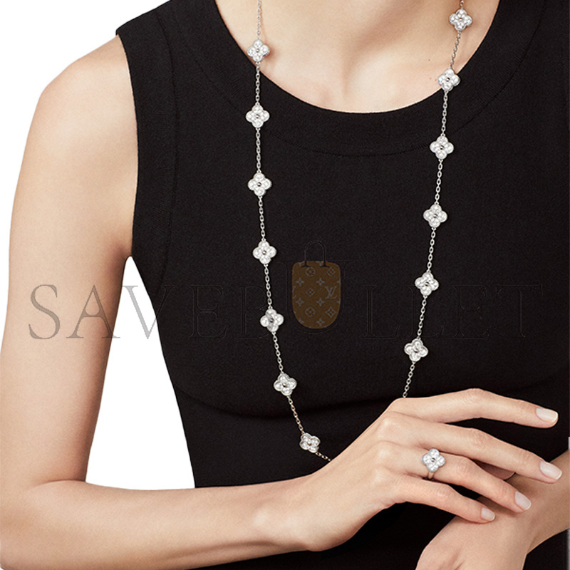 V*n Cl**f arpels vintage alhambra long necklace, 20 motifs vcara43300